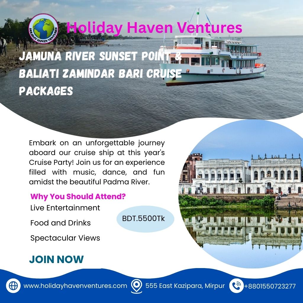 Jamuna River sunset point & Baliati Zamindar Bari Cruise Packages