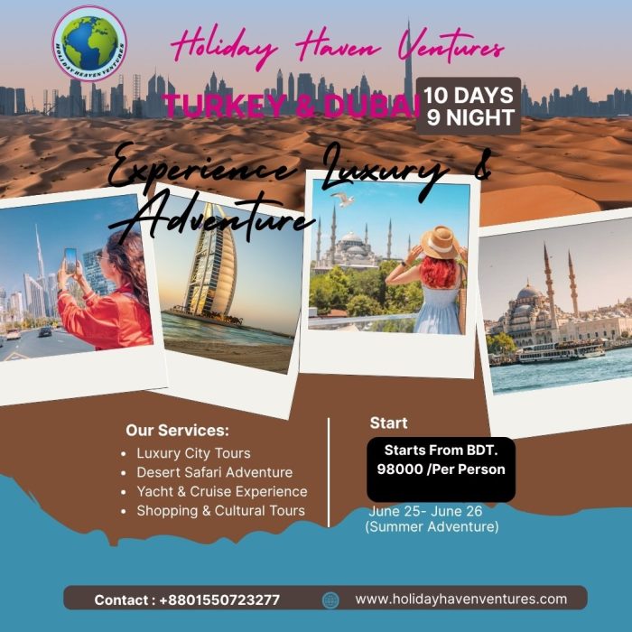 Inspiring Turkey & Dubai Tour Package 2026