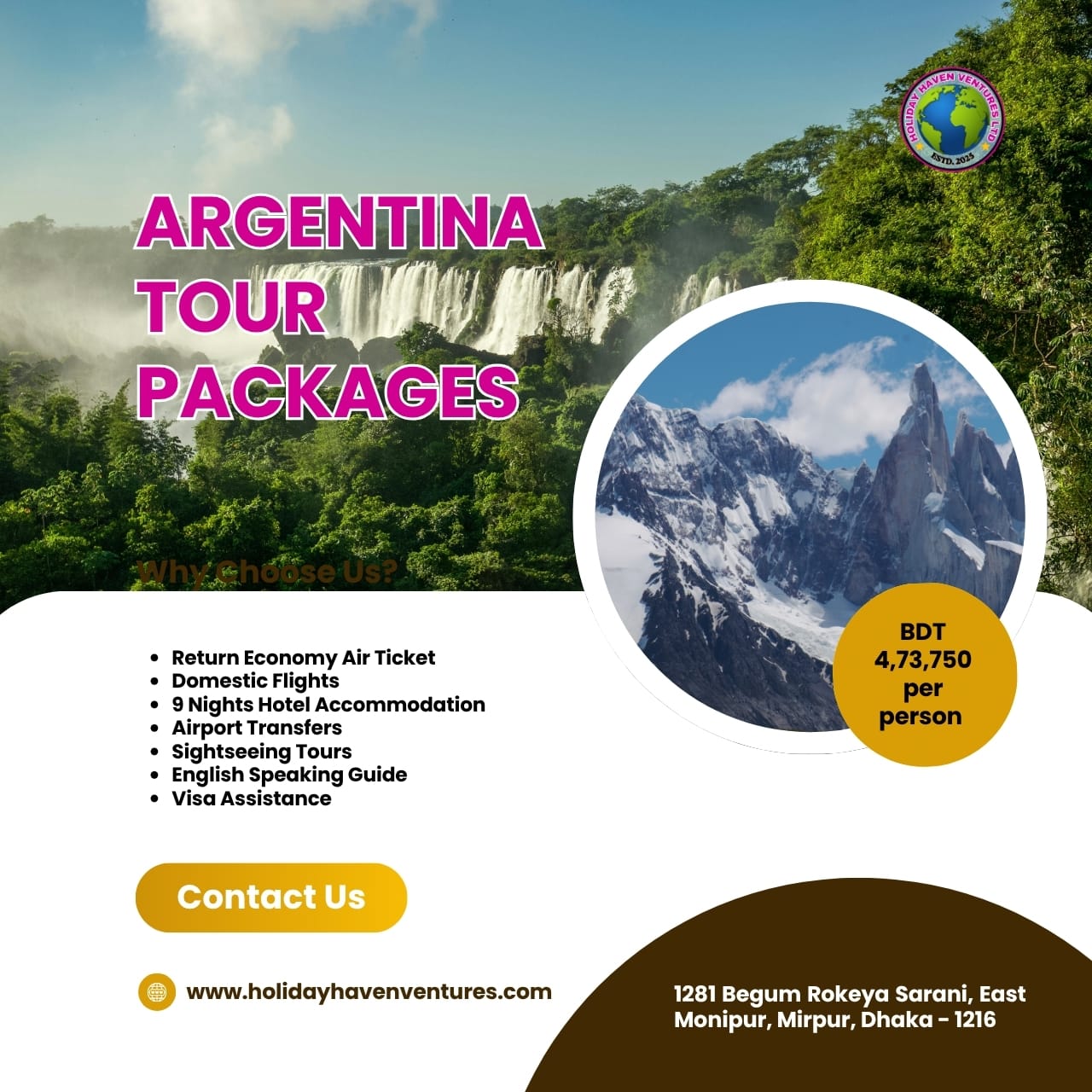 Argentina Tour Package from Bangladesh 2026