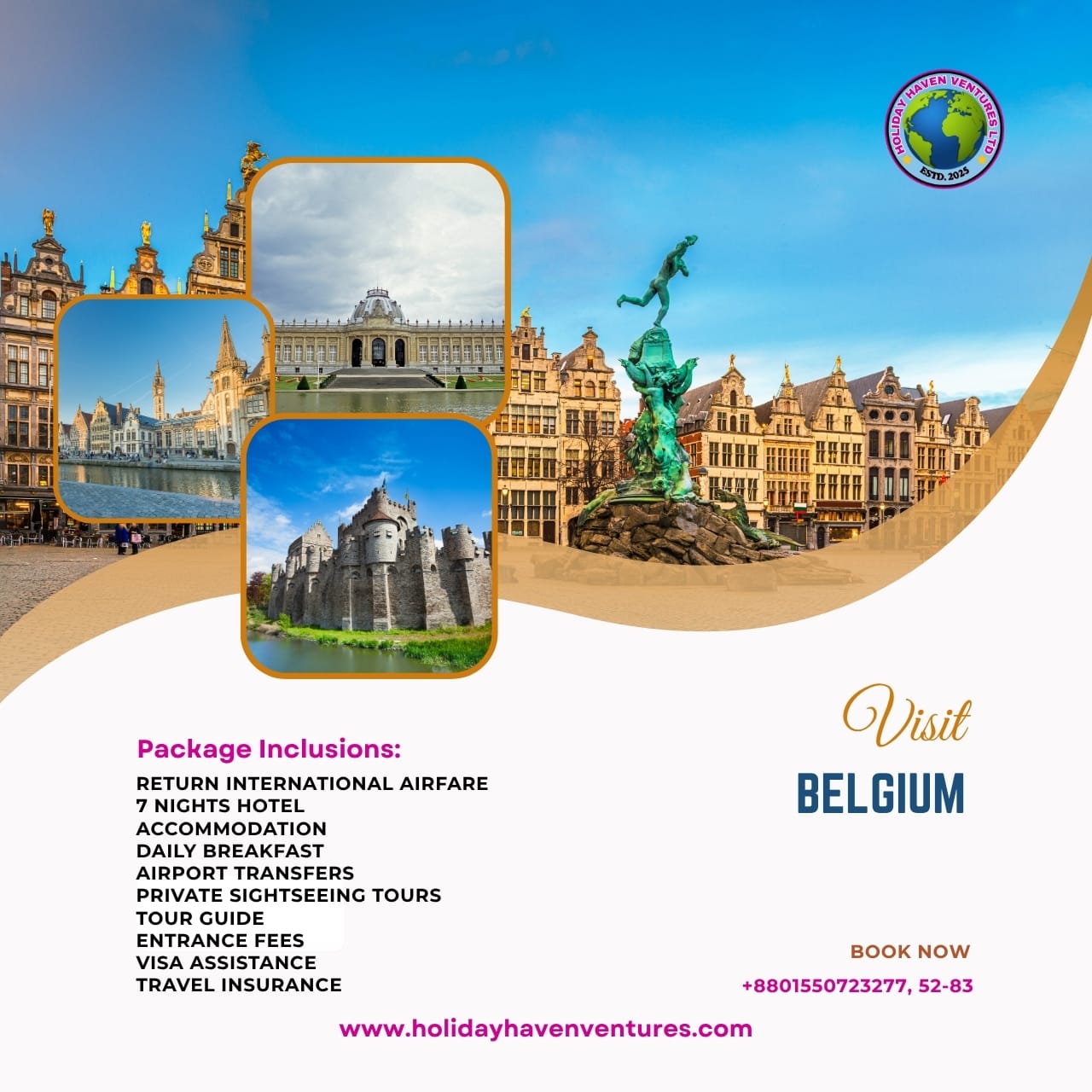 Belgium Tour Package from Bangladesh 8 Days & 7 Nights