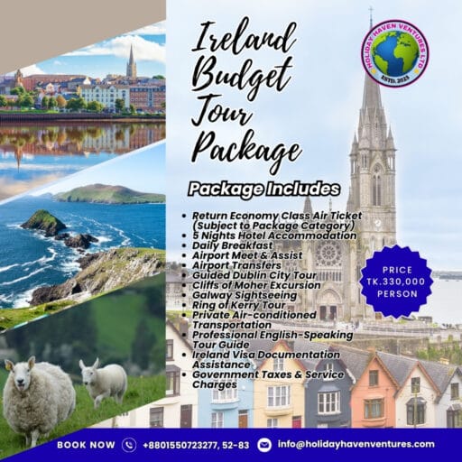 Ireland Budget Tour Package from Bangladesh 06 Days 05 Nights
