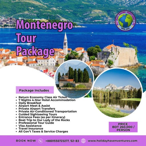 Montenegro Budget Tour Package from Bangladesh 06 Days 05 Nights